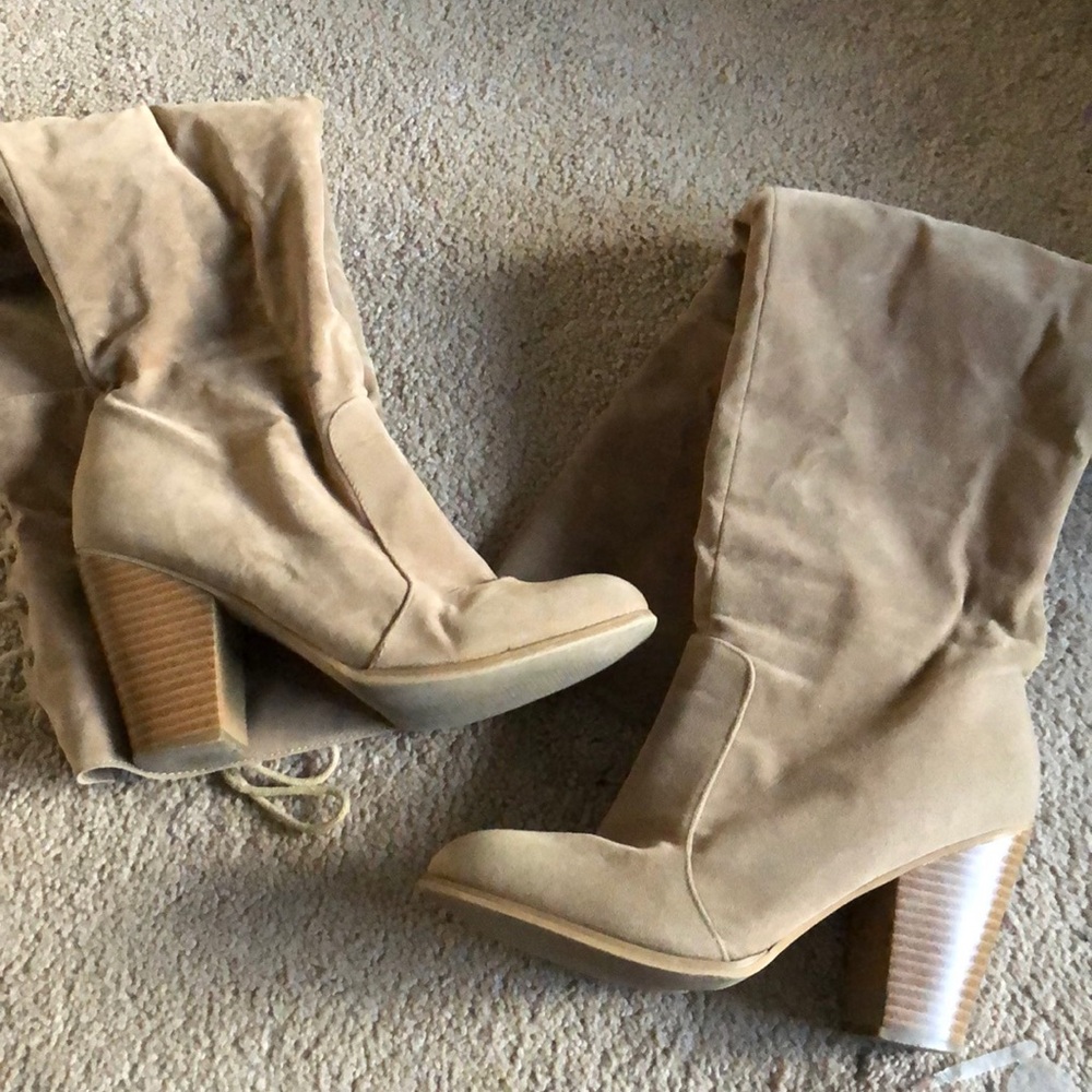 Tan Knee High Boots